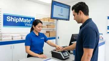 ShipMate Plus Vista Live Scan five-step digital fingerprinting appointment process