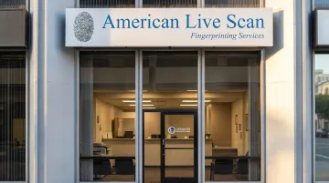 DOJ-authorized Live Scan fingerprinting service storefront in California