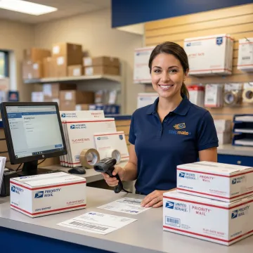 USPS mail and package shipping services at ShipMate+ in Vista, CA