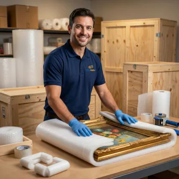 Professional custom crating and art shipping services at ShipMate+ in Vista, CA