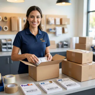ShipMate+ staff packing and shipping Shopify store orders at a Dallas fulfillment center
