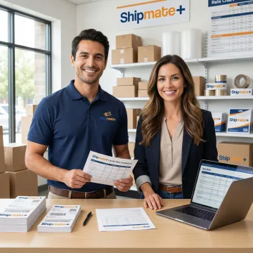 Shipping specialist assisting a business client with FedEx and UPS account setup