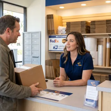 ShipMate+ private mailboxes and service counter