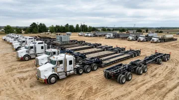 Sims Global Solutions heavy haul fleet of RGN and lowboy trailers