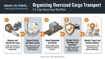 5-step oversized cargo transport planning process from classification to delivery