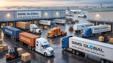 Sims Global Solutions multi-modal ground freight network supporting air cargo shipments