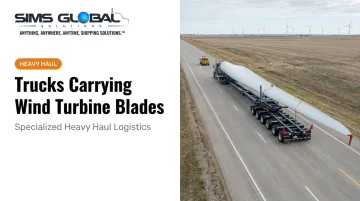 Trucks Carrying Wind Turbine Blades