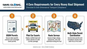 4-step heavy haul shipment requirements process including OSOW permits and route surveys