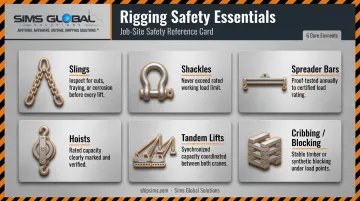 Core rigging equipment and techniques for safe crane lifts diagram