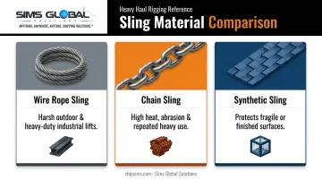 Comparison of wire rope chain and synthetic rigging sling types