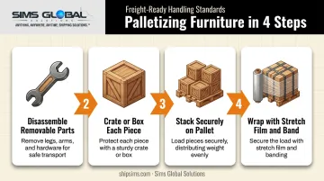 4-step furniture palletizing process for safe LTL freight shipping
