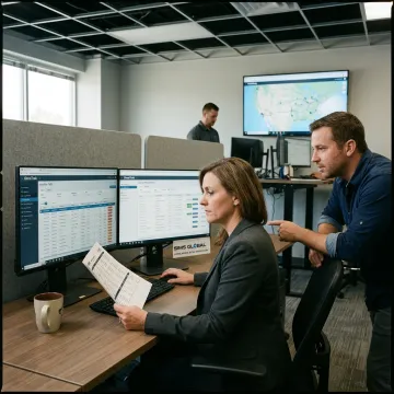 Logistics team tracking high-value freight