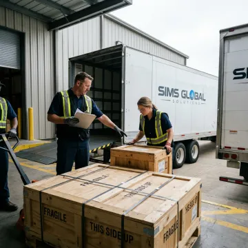 Medical equipment being prepared for secure shipment