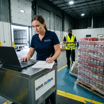 Logistics coordinator tracking beverage shipments