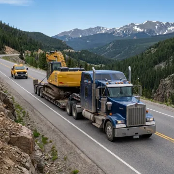 Heavy equipment hauling in Colorado