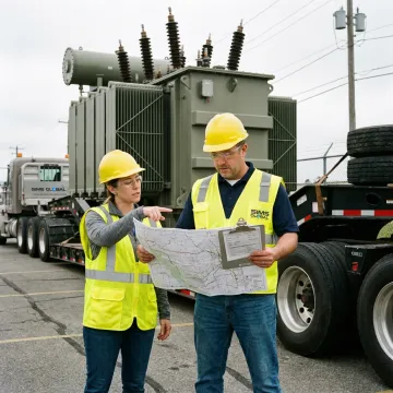 Heavy haul crew planning transformer transport route