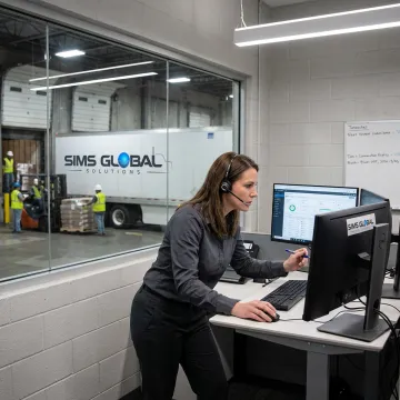 Logistics coordinator tracking full truckload shipment