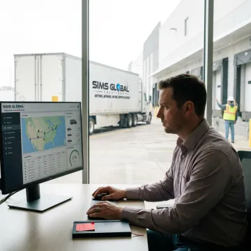 Logistics coordinator tracking truckload freight