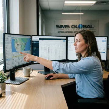 Logistics coordinator tracking freight shipments