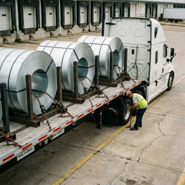 Flatbed Steel Coil Transportation