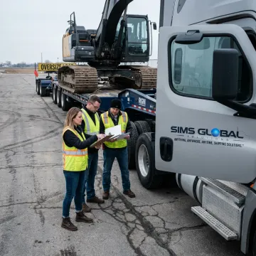 Heavy haul team planning an oversized equipment route