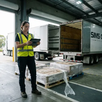 Logistics coordinator monitoring freight shipments