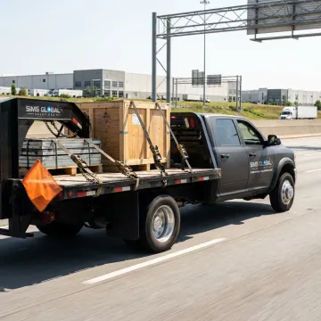 Hotshot truck hauling freight in Georgia