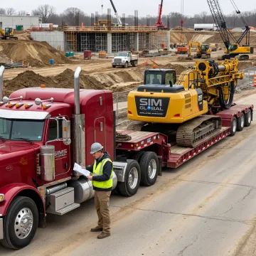 Construction transport planning with heavy haul truck