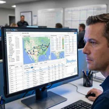 Logistics coordinator tracking Delaware freight shipments