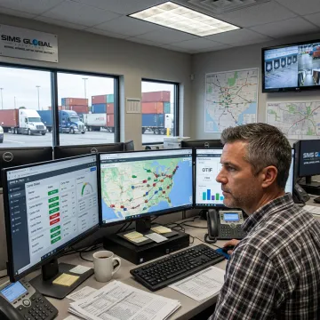 Logistics coordinator tracking freight modes