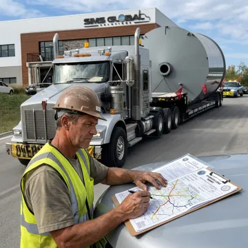 Heavy haul route planning with oversized freight