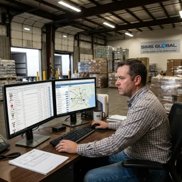 Logistics coordinator tracking LTL freight