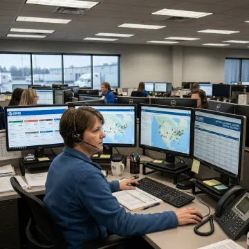Logistics coordinator tracking dry van freight