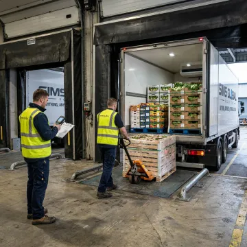 Produce freight loaded for transportation