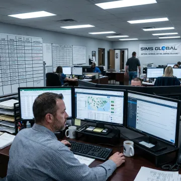 Logistics coordinator tracking freight shipments