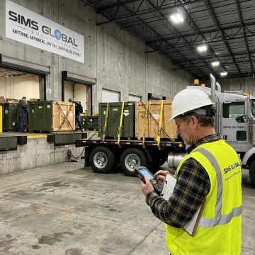 Military freight broker coordinating defense shipment