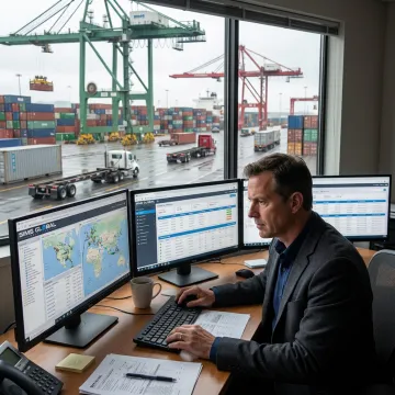 Freight coordinator tracking Seattle shipments