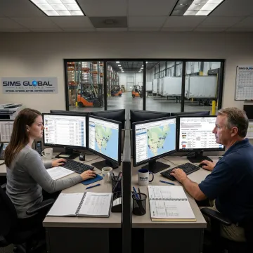Logistics team tracking electronics shipments