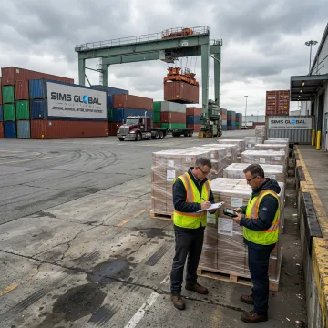 Pacific cargo containers and air freight logistics
