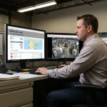 Logistics coordinator tracking packaging freight shipments