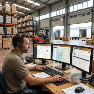 Truckload freight broker coordinating shipments