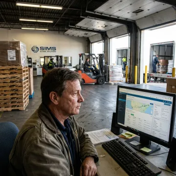 Logistics coordinator tracking LTL freight