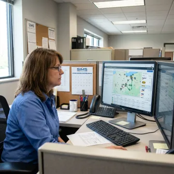 Logistics coordinator tracking LTL freight shipments