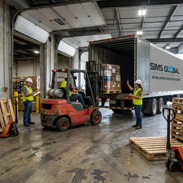 LTL freight pallets being loaded in Ohio