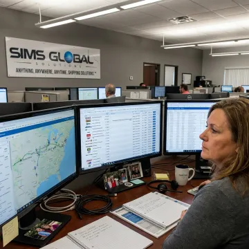Logistics coordinator tracking food freight shipments