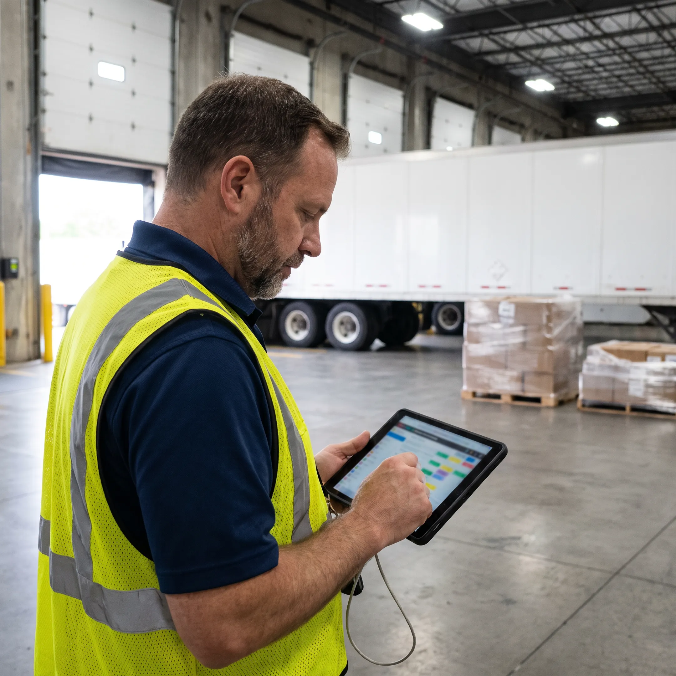 Logistics coordinator tracking expedited LTL freight