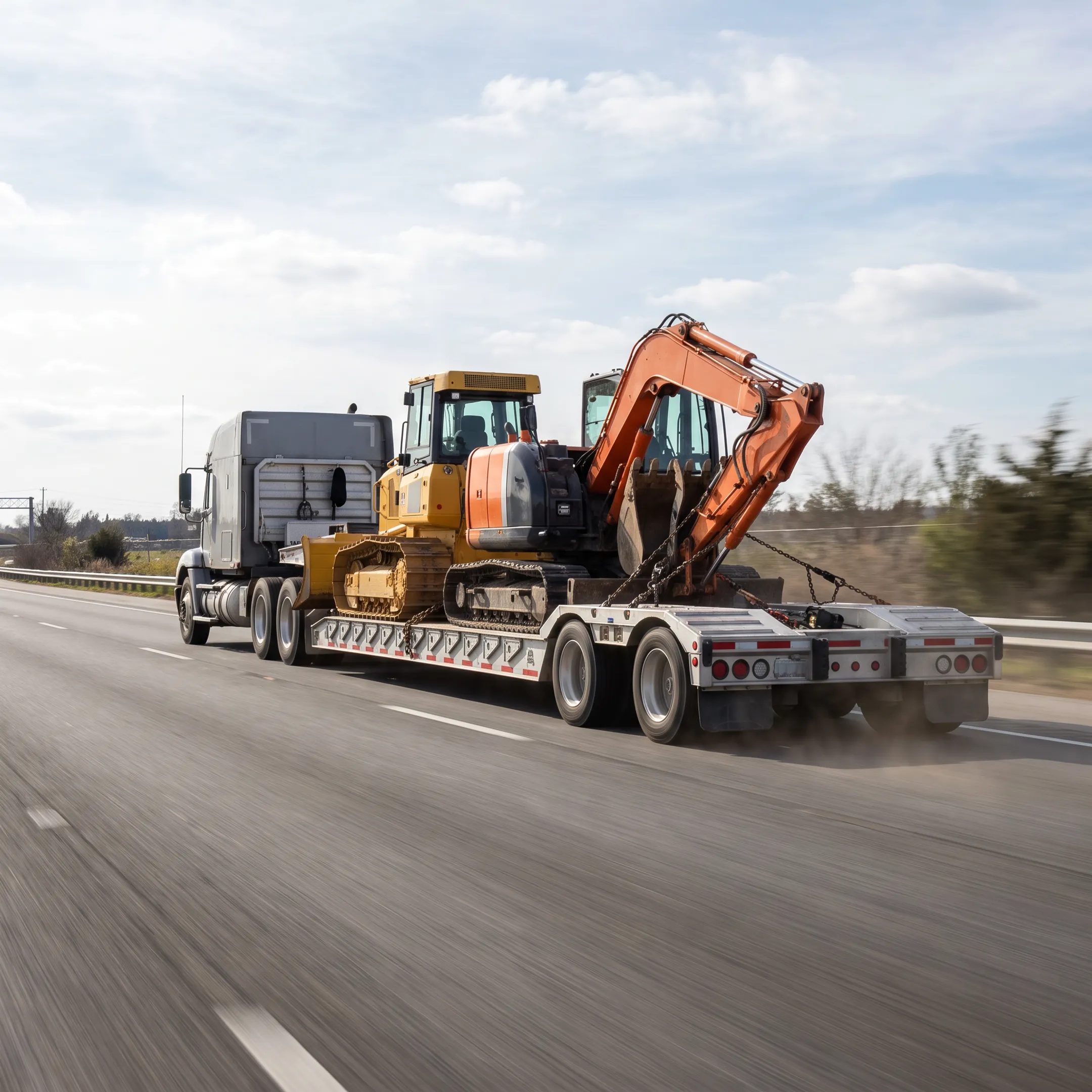 Heavy Construction Equipment Transport and Hauling