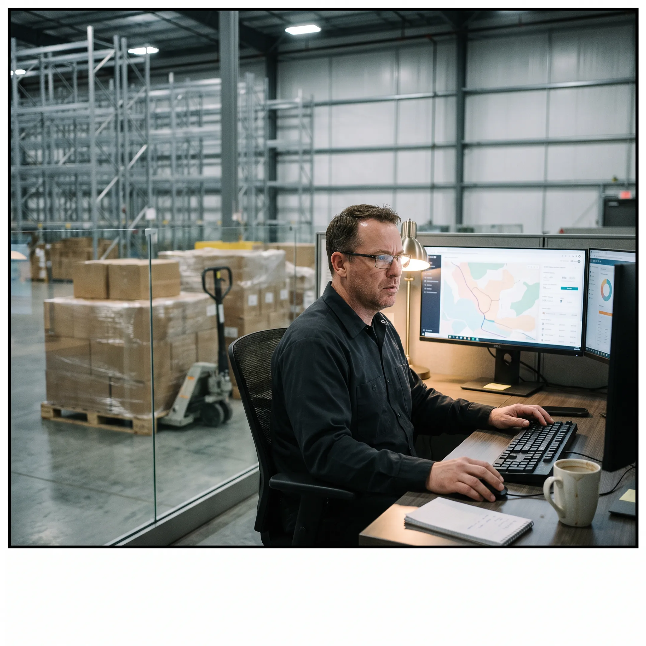 Logistics coordinator planning consolidated freight routes