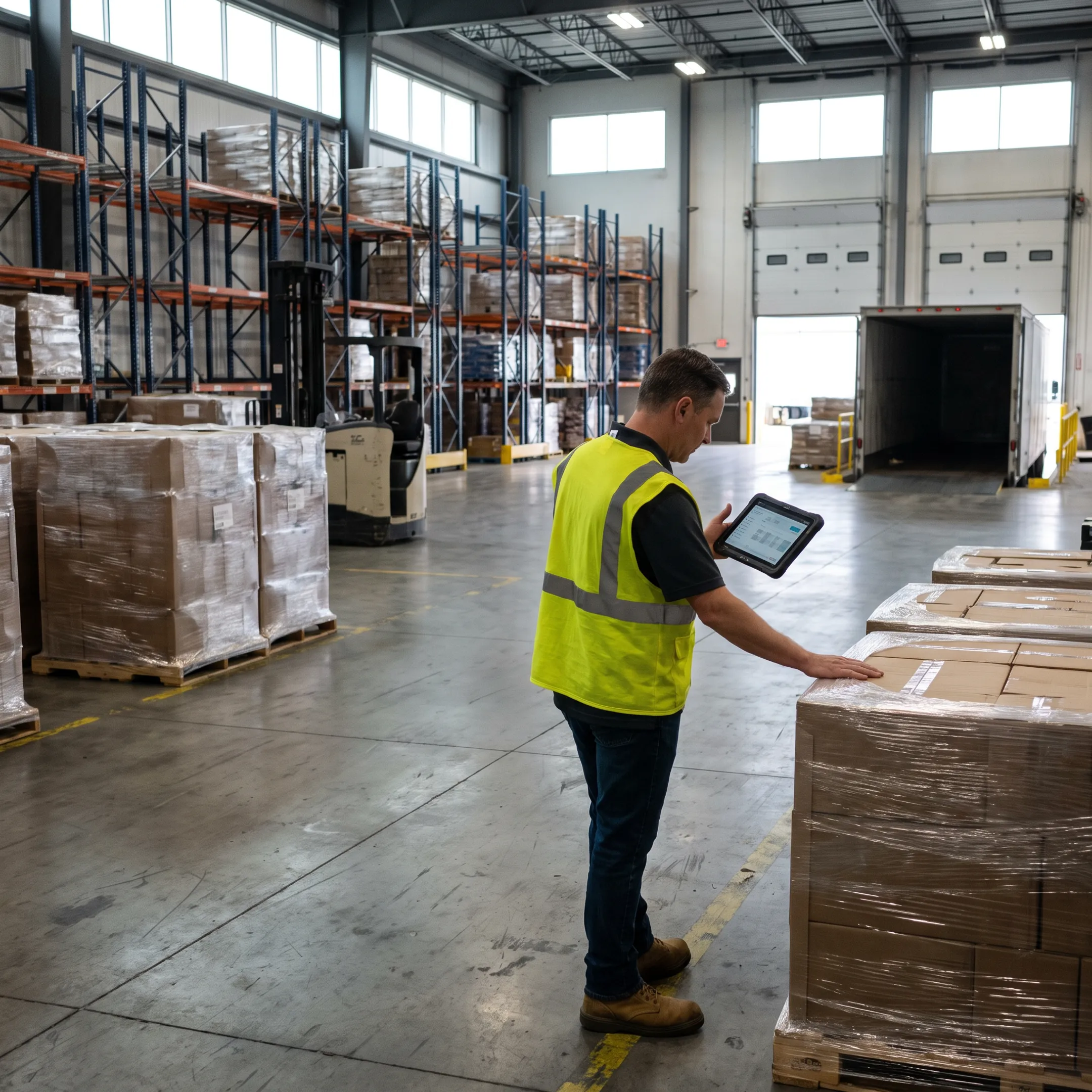 Logistics coordinator tracking LTL freight shipments