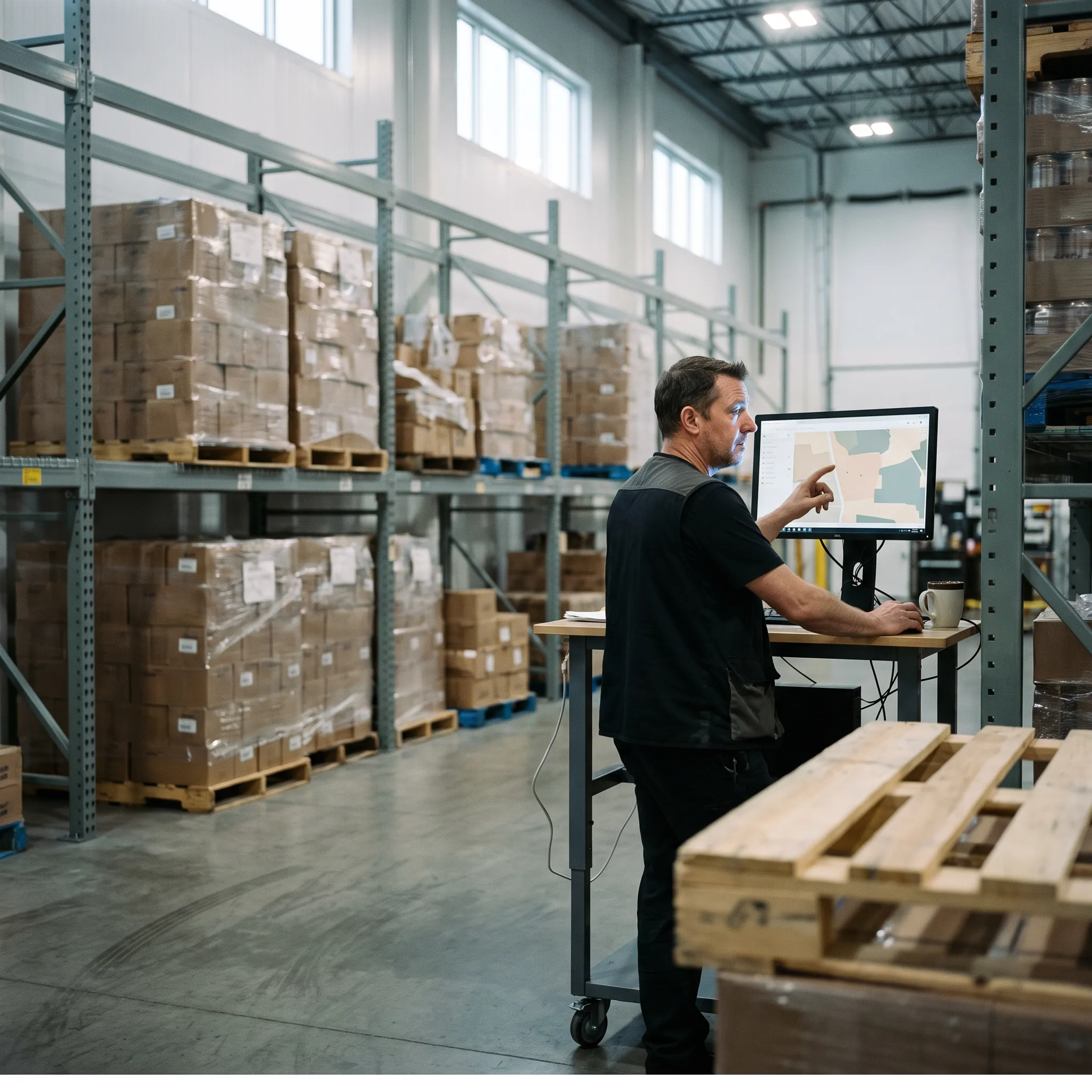 Logistics coordinator tracking beverage shipments